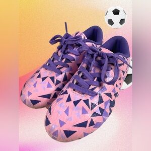 Dream Pairs Kids Soccer Pink/Purple Cleats Girls Size 2